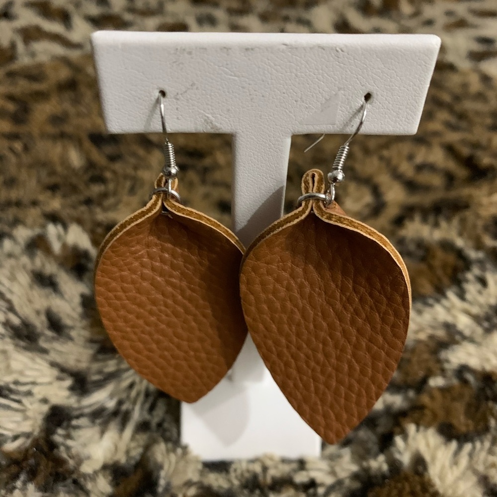 Handmade Faux Leather Earrings